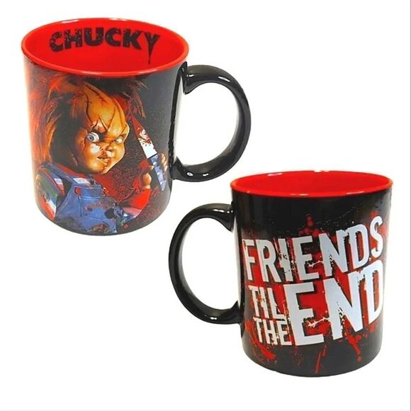 CHUCKY Childs Play Red Halloween Oversized Coffee Mug NWT - Picture 1 of 16